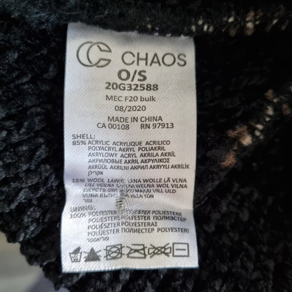 Chaos Unwritten Winter Wool Toque Size O/S - Picture 3 of 3